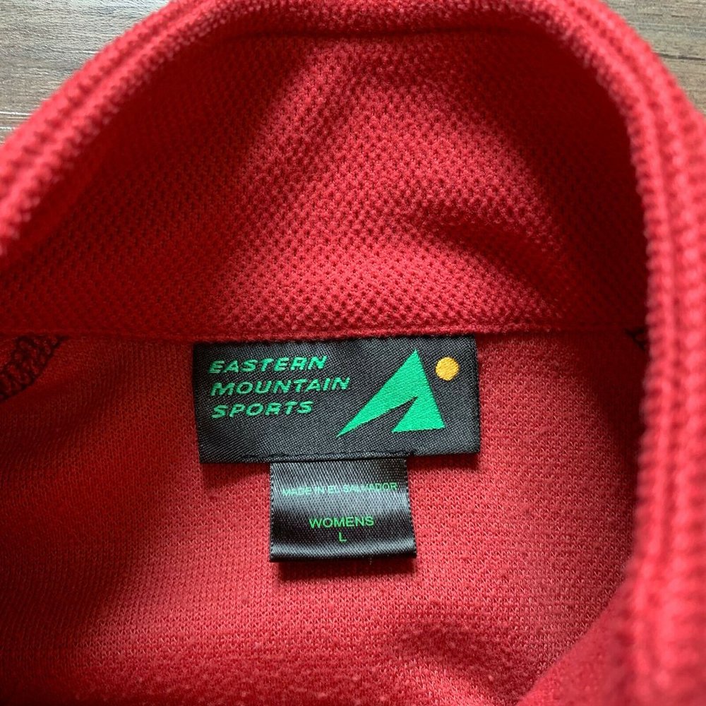 Eastern Mountain Sports Women’s Red Sweater Side Neck Zipper Pullover Large - Picture 5 of 9